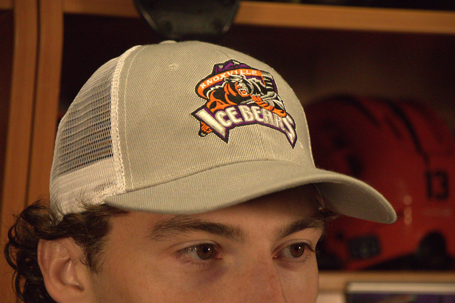 Trucker Hat Light Grey with Color Logo