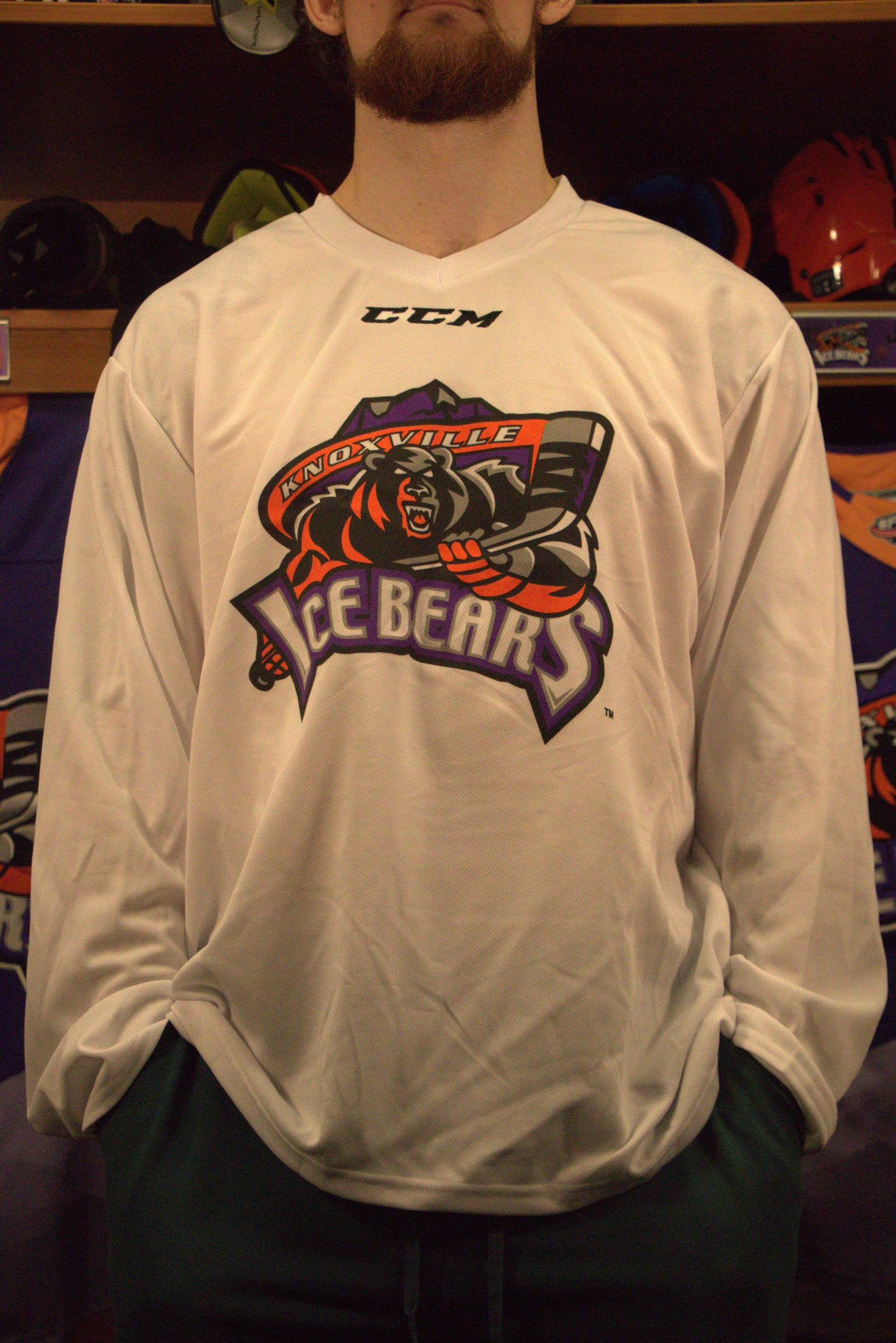 CCM 5000 Mid Practice Jersey SR SRG White