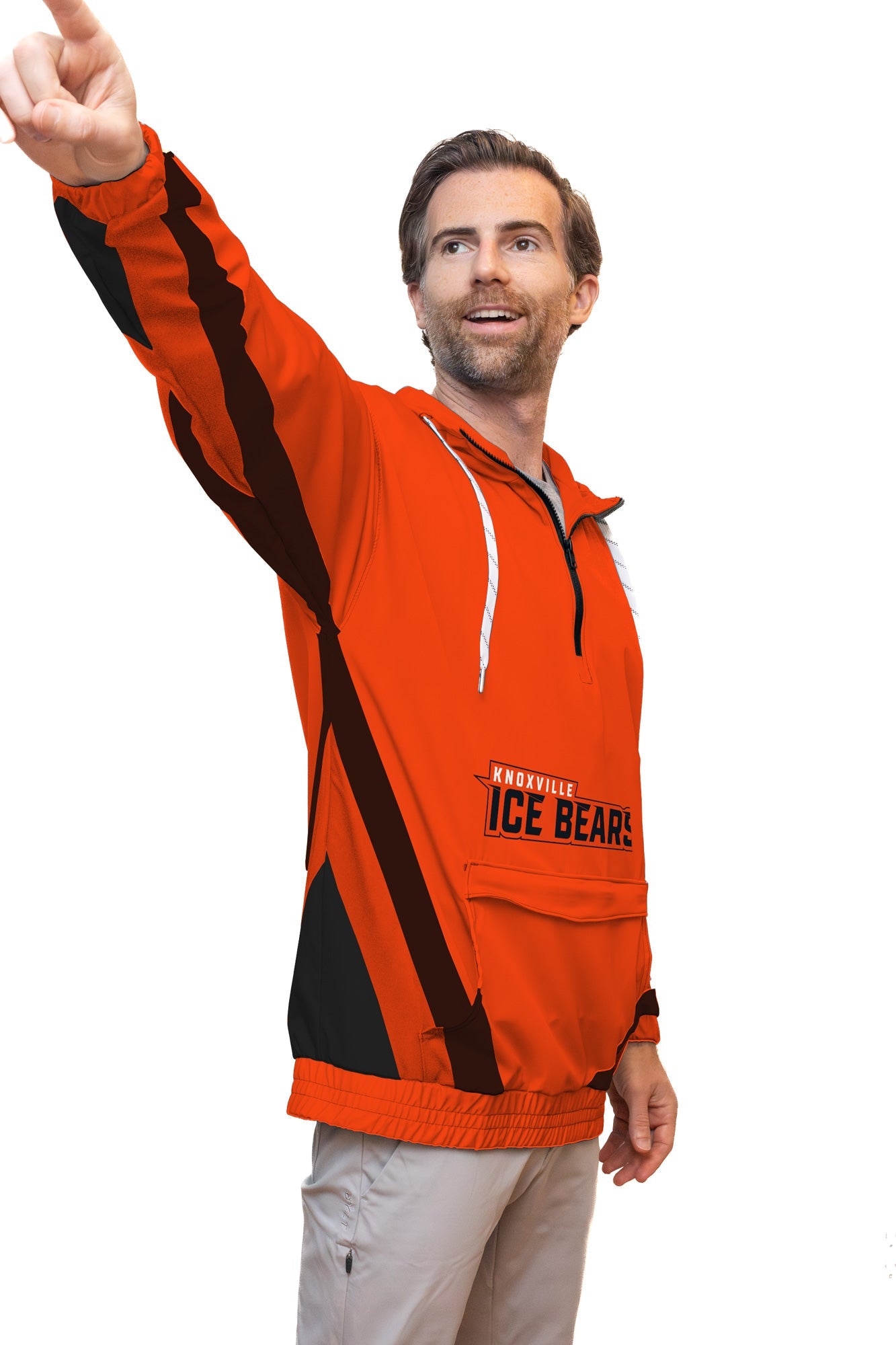 Bench Clearers Knoxville Ice Bears ROARange Hockey Windbreaker