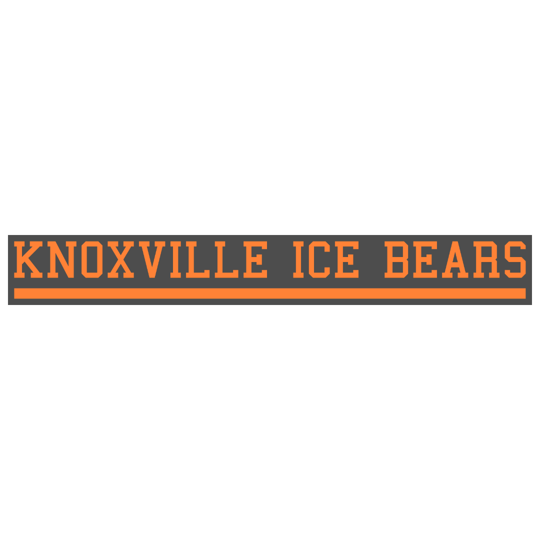 Knoxville Ice Bears Black and Orange Decal