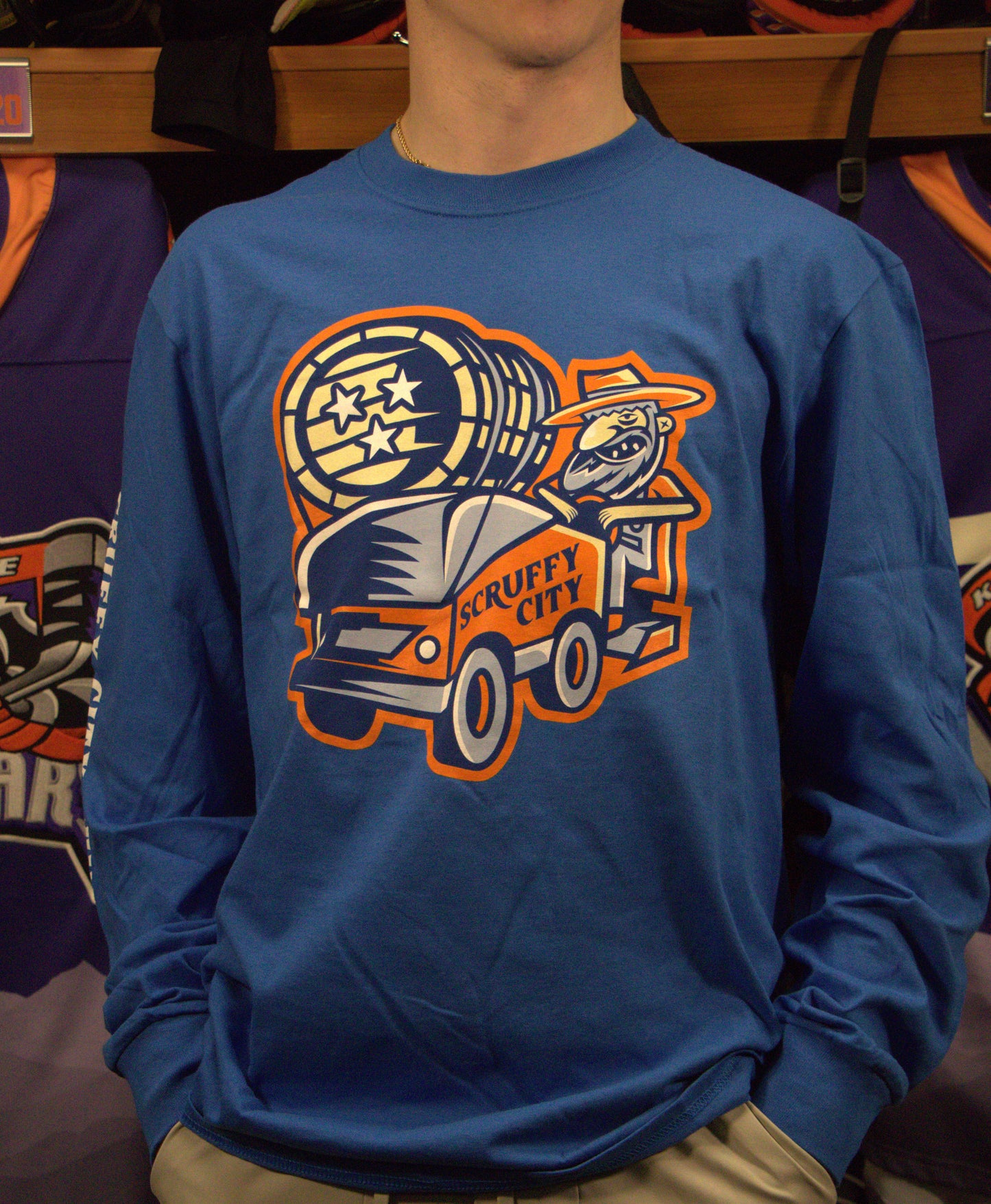 Scruffy City Shiners Long Sleeve Royal Blue