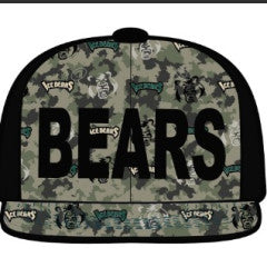 Camo BEARS Flat Bill Hat