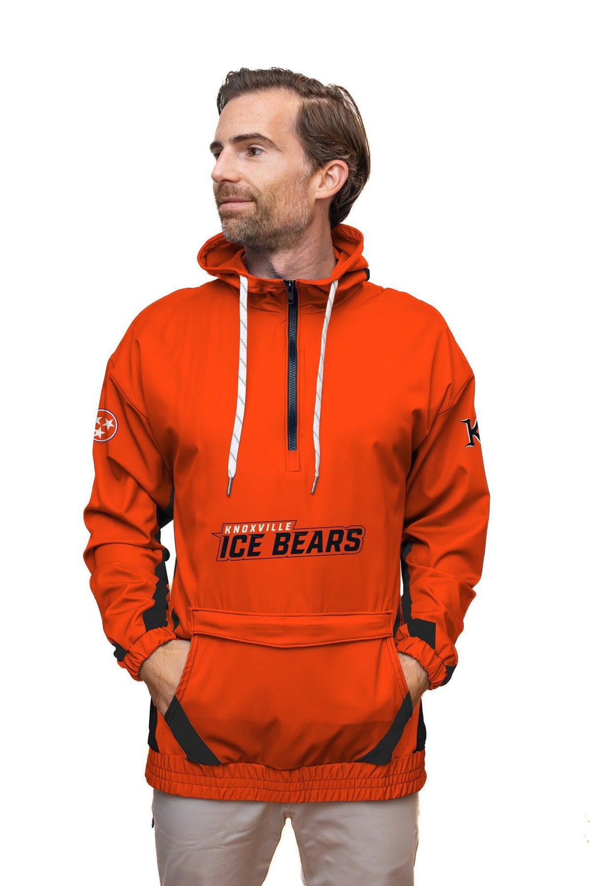 Bench Clearers Knoxville Ice Bears ROARange Hockey Windbreaker - 2