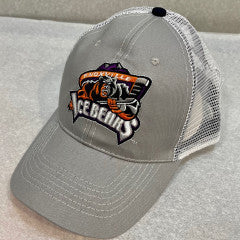 Trucker Hat Light Grey with Color Logo